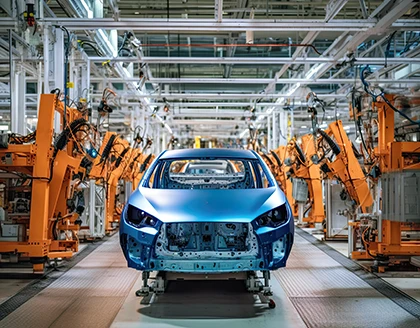 Robot factory transforming auto manufacturing process.