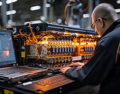 engineer with laptop