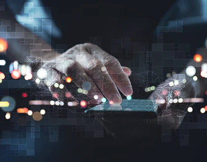 Digital technology internet network.