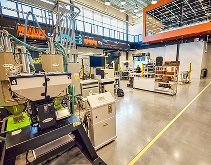 Smart factory angled view.