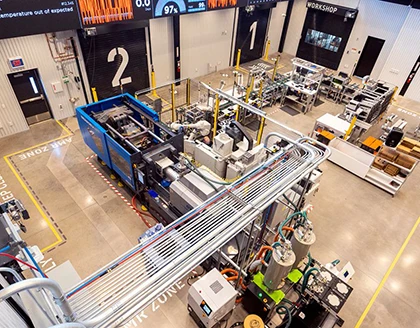 Smart Factory building overhead view.