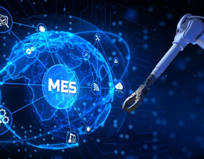 Health care worker with a tablet and a stylus.